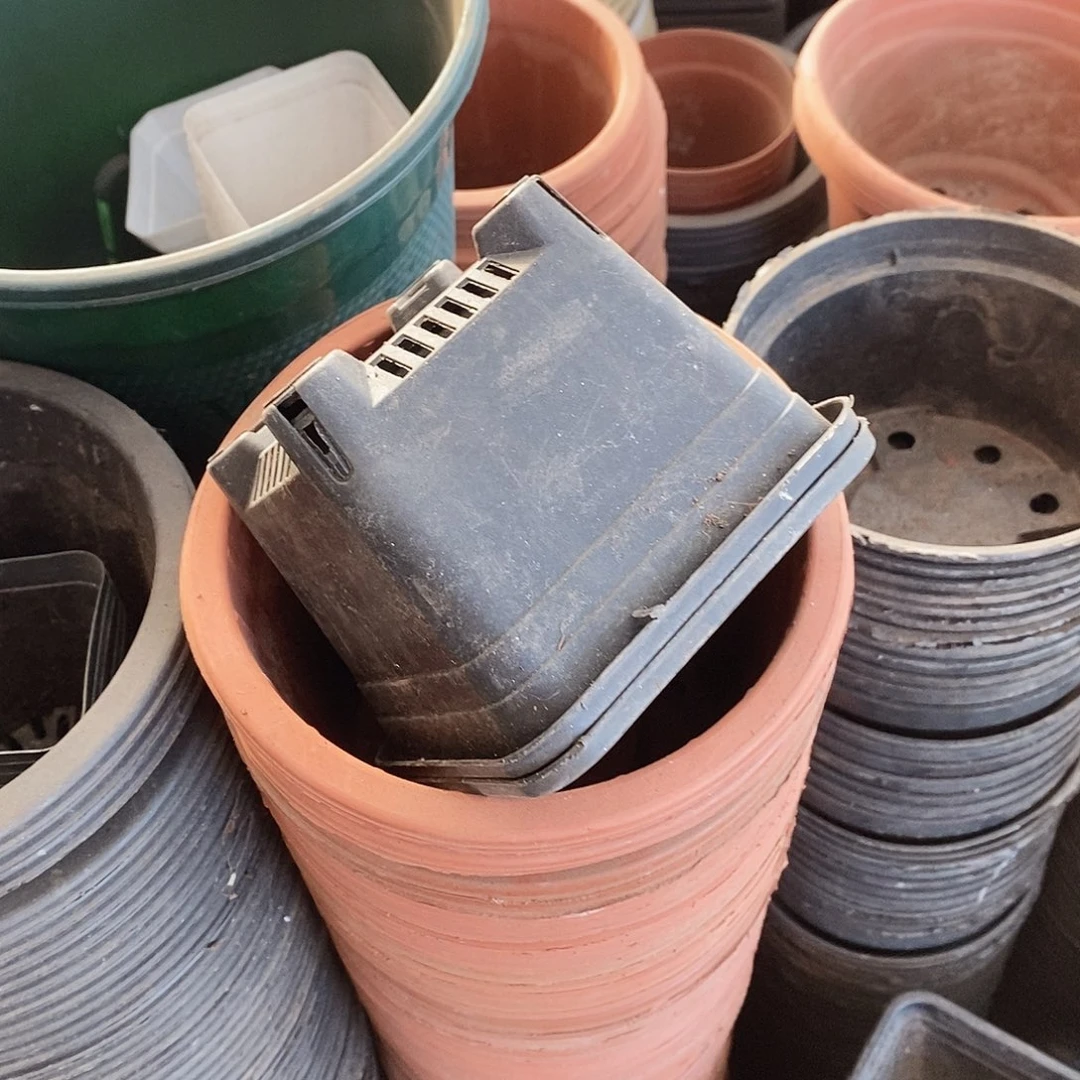 塑料旧12公分黑方盆40个