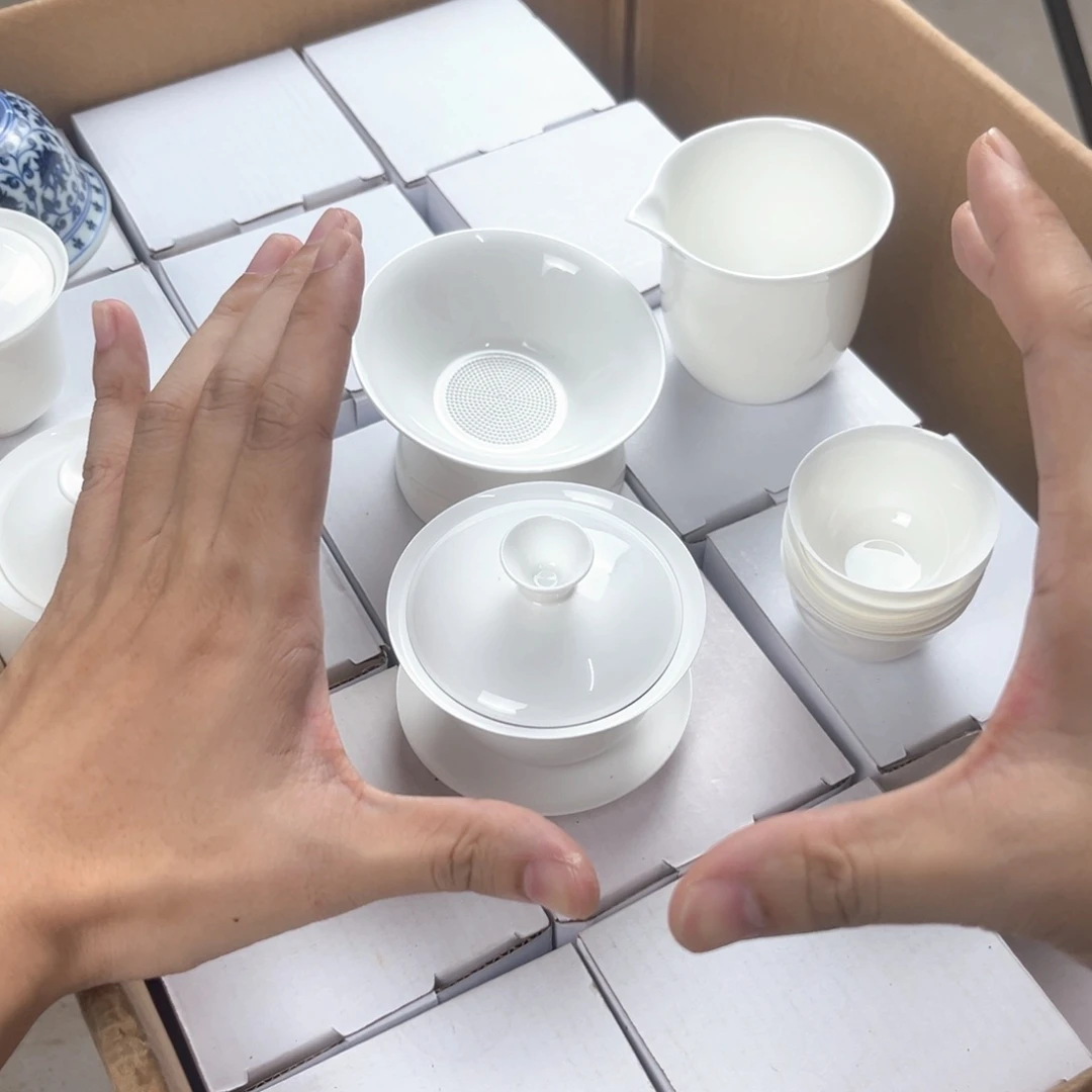 90+6玉兰+公道杯+过滤骨瓷套装