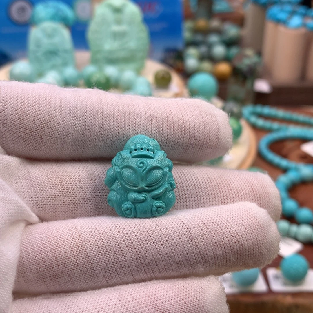 绿松石未镶嵌珠宝奇石17.7mm