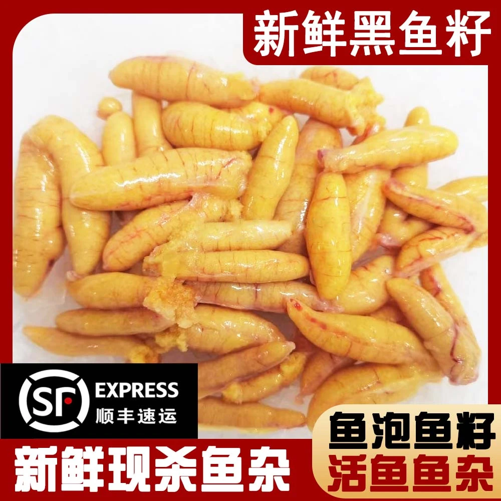 鲜取黑鱼鱼籽20斤黄金鱼籽鲈鱼籽冷冻精品鱼籽火锅整箱批发无冰水
