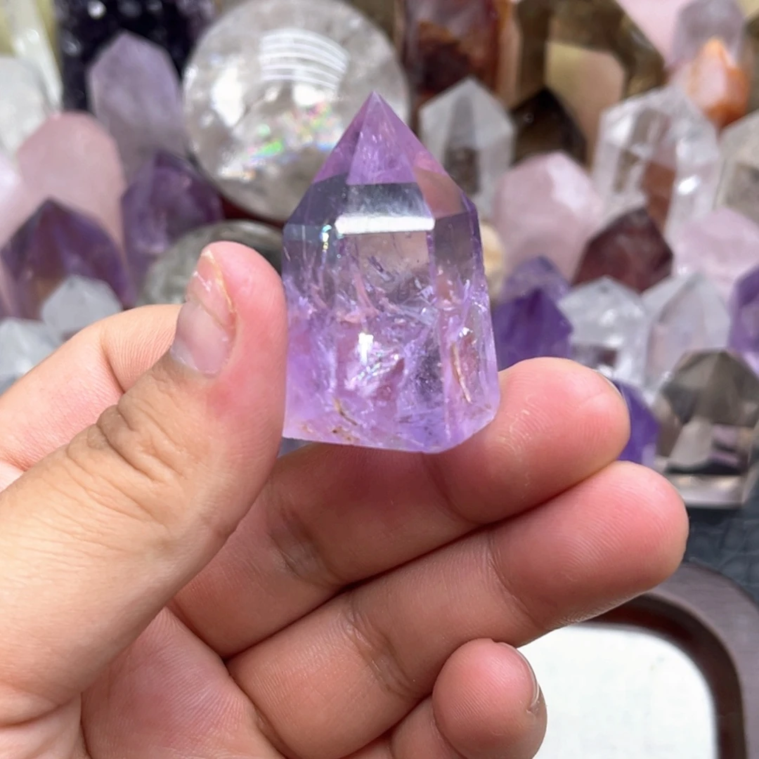 水晶珠宝半成品未镶嵌2 玻利维亚紫水晶柱子