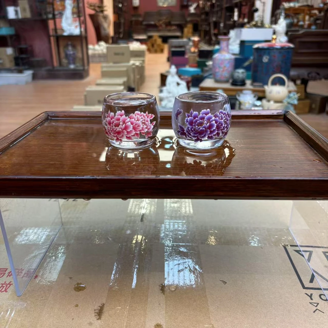 【闪购商品】国色天香牡丹花变色主人杯茶具