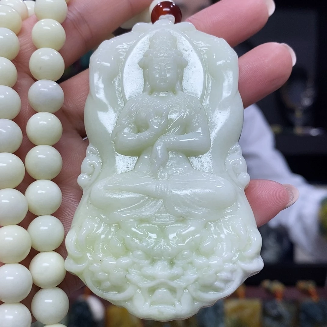 未镶嵌岫玉挂件吊坠项链