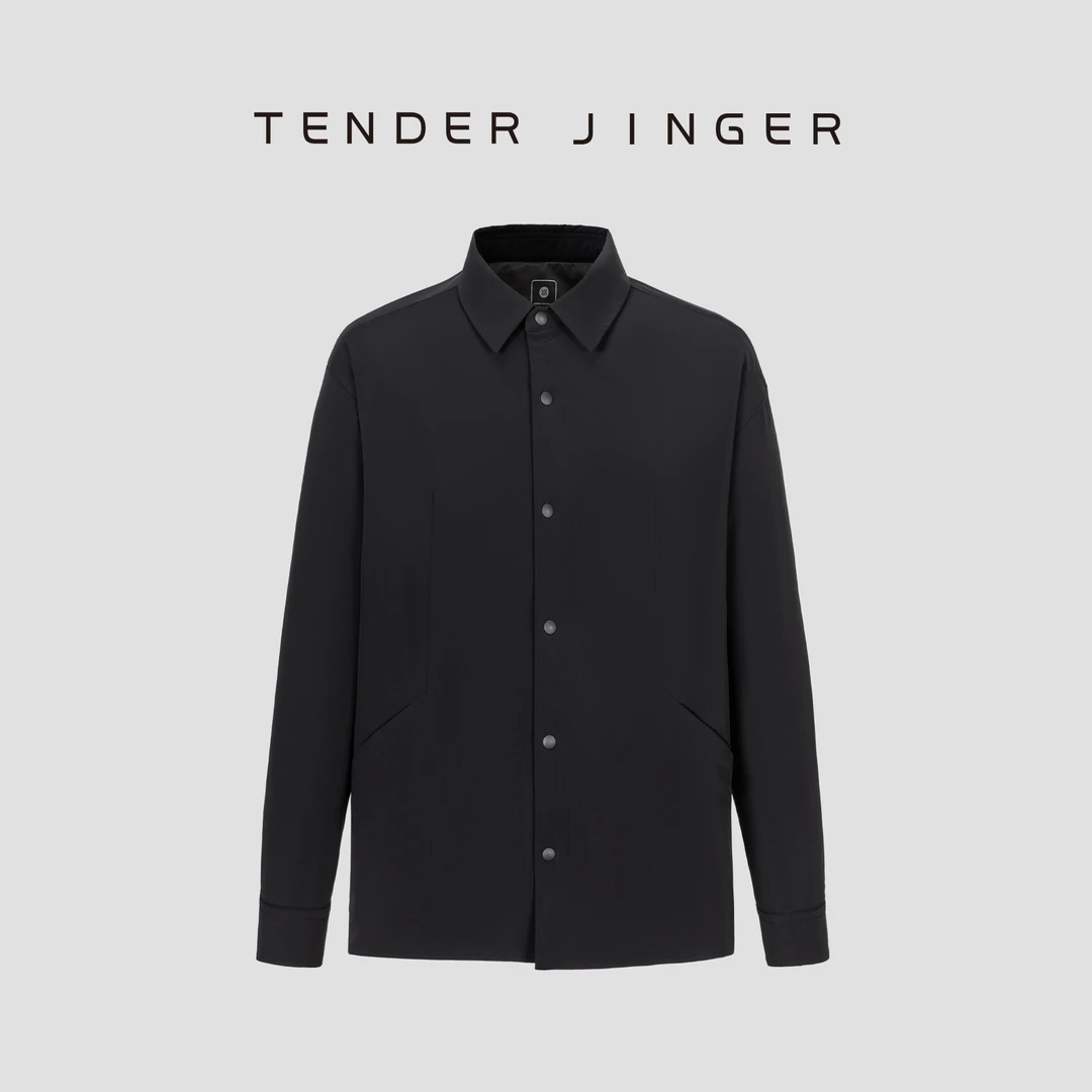 Tender Jinger｜男士秋冬轻户外翻领桑蚕丝棉薄款棉衣1672