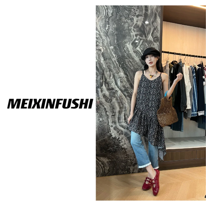 【Mei Xin】碎花吊带连衣裙/5173/D