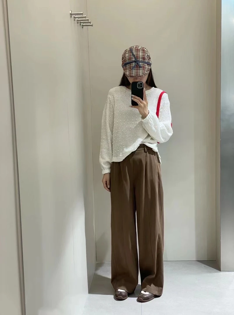 3106阔腿裤显瘦高腰百搭