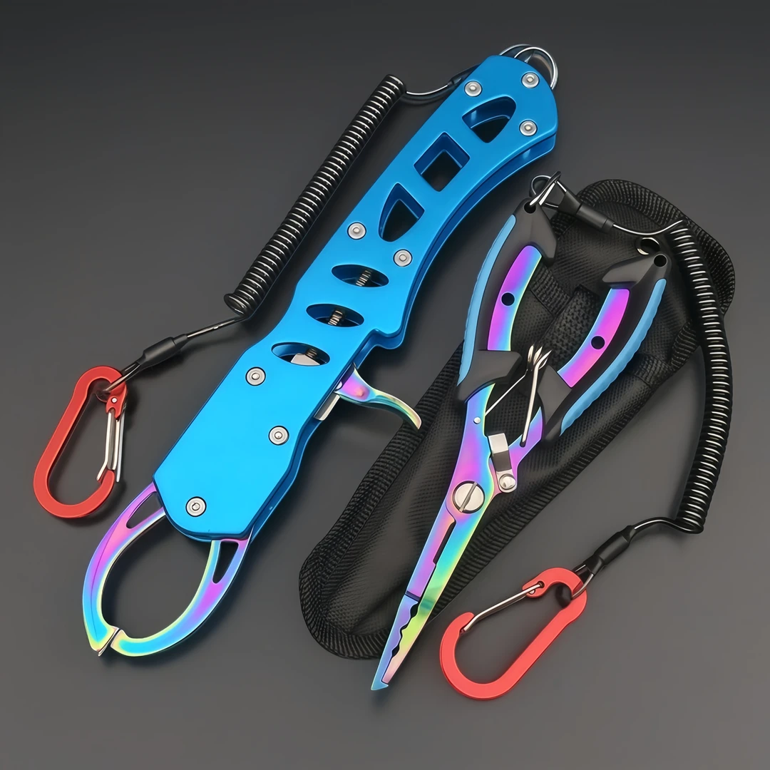 彩钛路亚钳控鱼器不锈钢多功能取钩钳摘钩剪线开环钓鱼钳