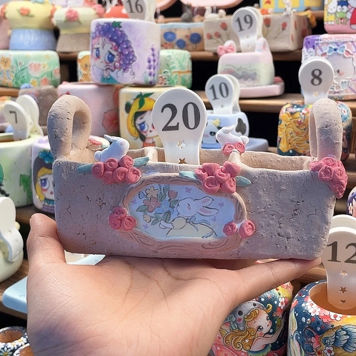 花盆20……手工手绘花盆