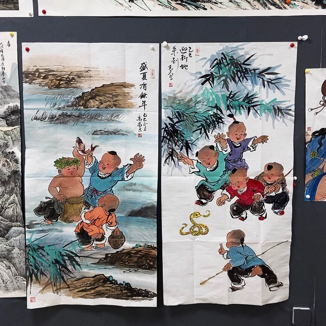 国画佛*高尚手绘作品欣赏70.140