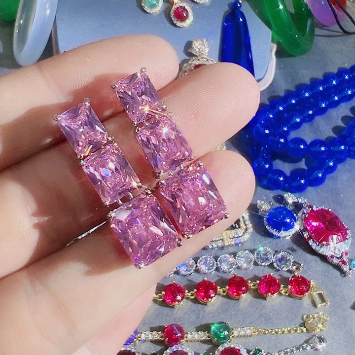 非金属红色蓝色满钻镶嵌