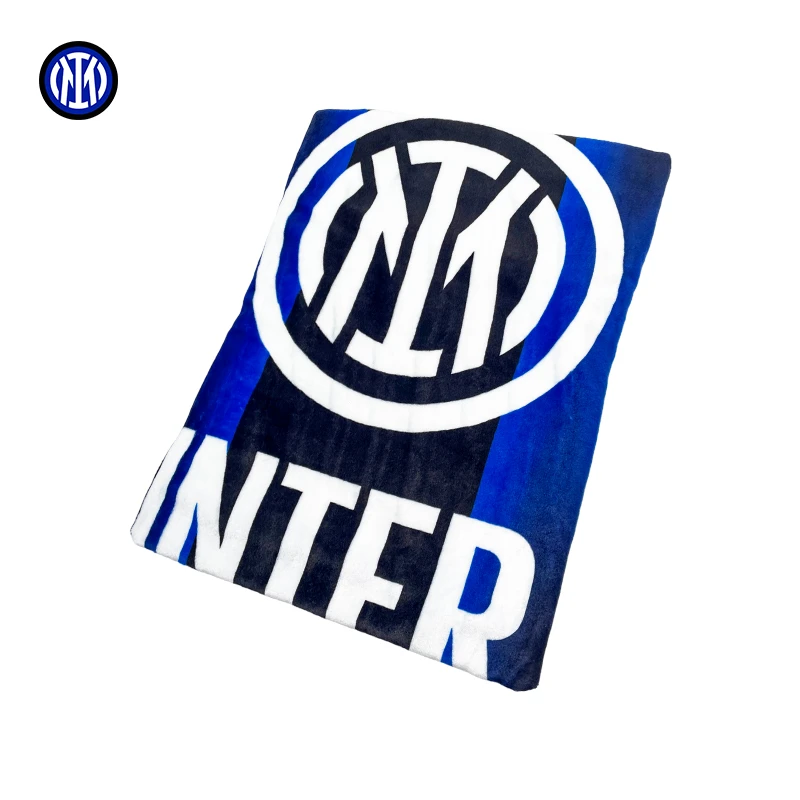 FCIM/国际米兰足球俱乐部蓝黑条纹四季多用法兰绒毛毯