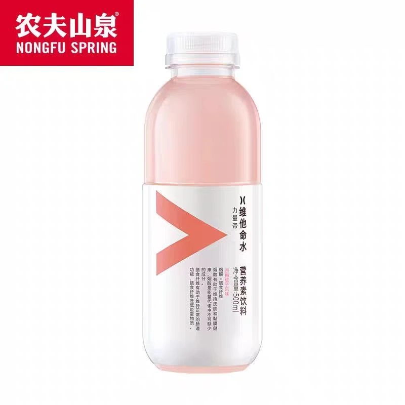 农夫山泉 力量帝维他命水营养素饮料 西梅桃子风味500ml/瓶补充维生素运动饮料电解质水