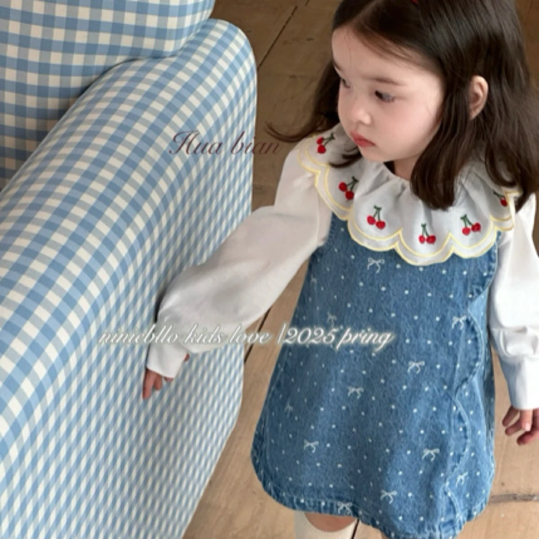 M.baby2025春樱桃打底牛仔裙