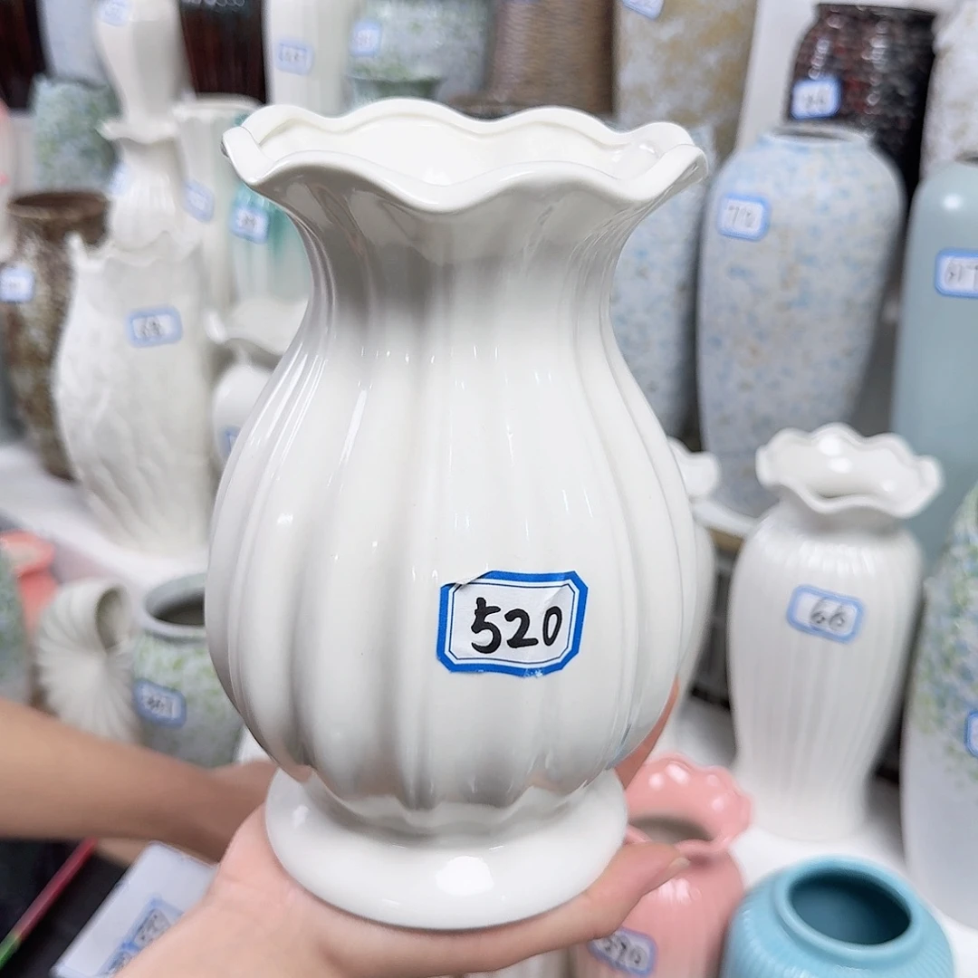 瓶520号白色陶瓷高20厘米一个