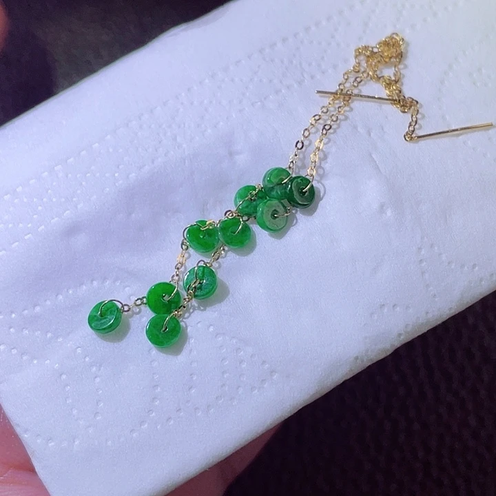 颈饰18K金镶嵌翡翠翡翠