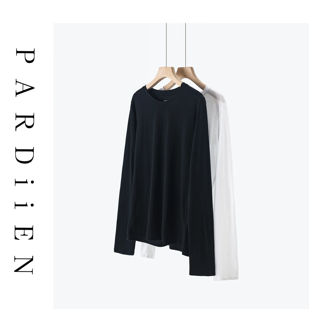 【北总严选】帕迪恩pima棉纯色简约长袖圆领打底T恤衫25PD-2F1091