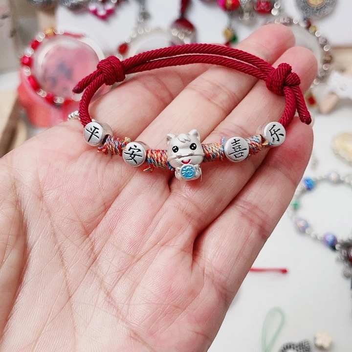 珐琅吊坠足银平安马