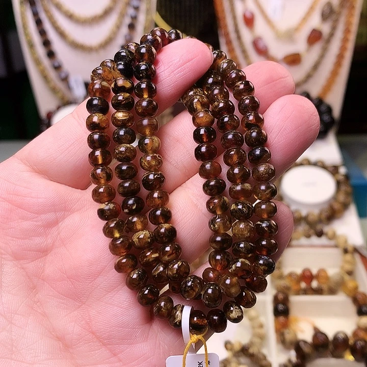 琥珀未镶嵌裸石6+花珀538