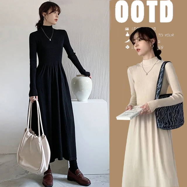 清！【80-160斤】孕妇哺乳连衣裙时尚洋气大码秋冬季毛衣裙子显瘦