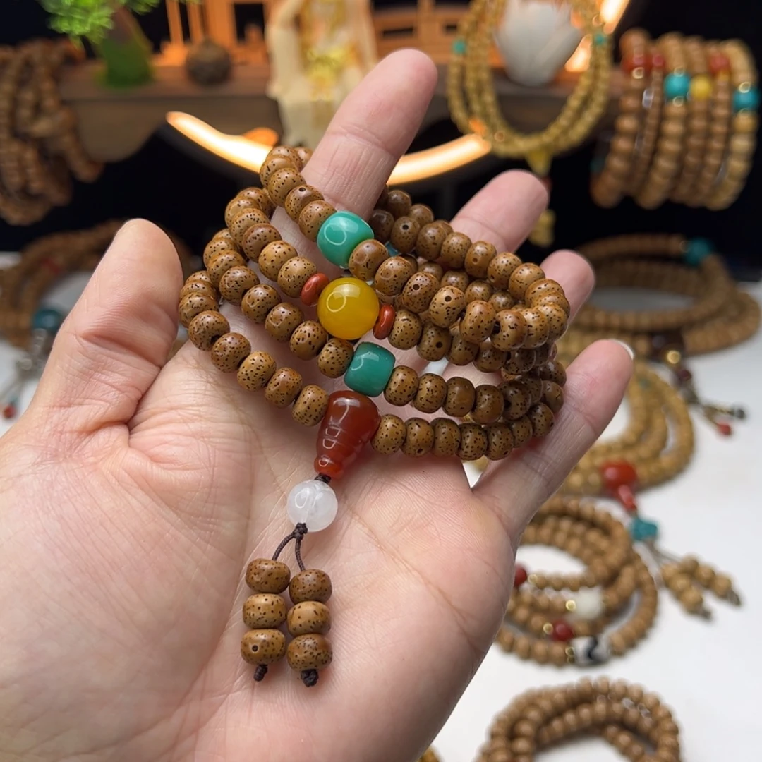 吊坠星月菩提大年份陈籽星月菩提8×6mm