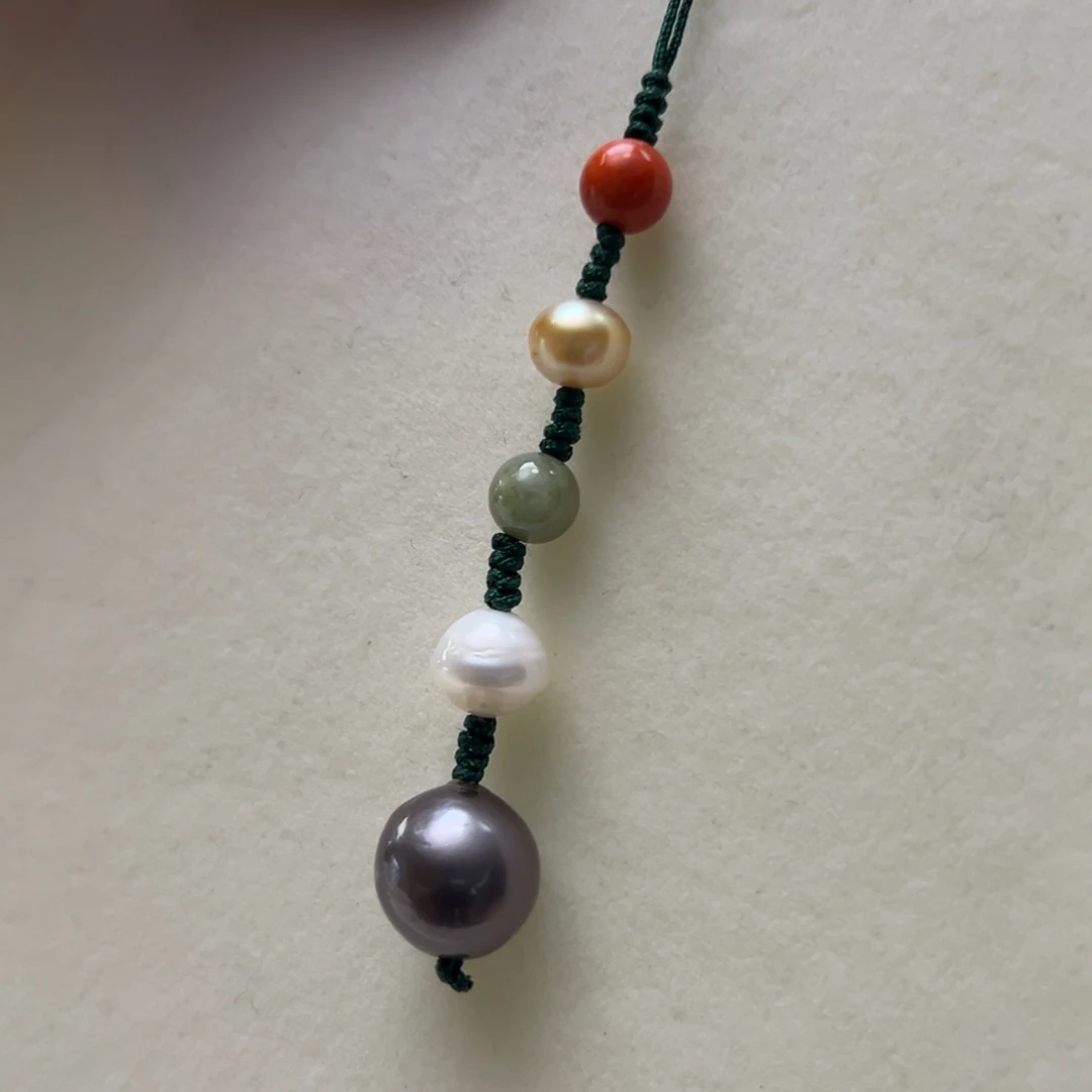 未镶嵌胸饰海水珍珠海水三兄弟手机链7.5-12.5mm