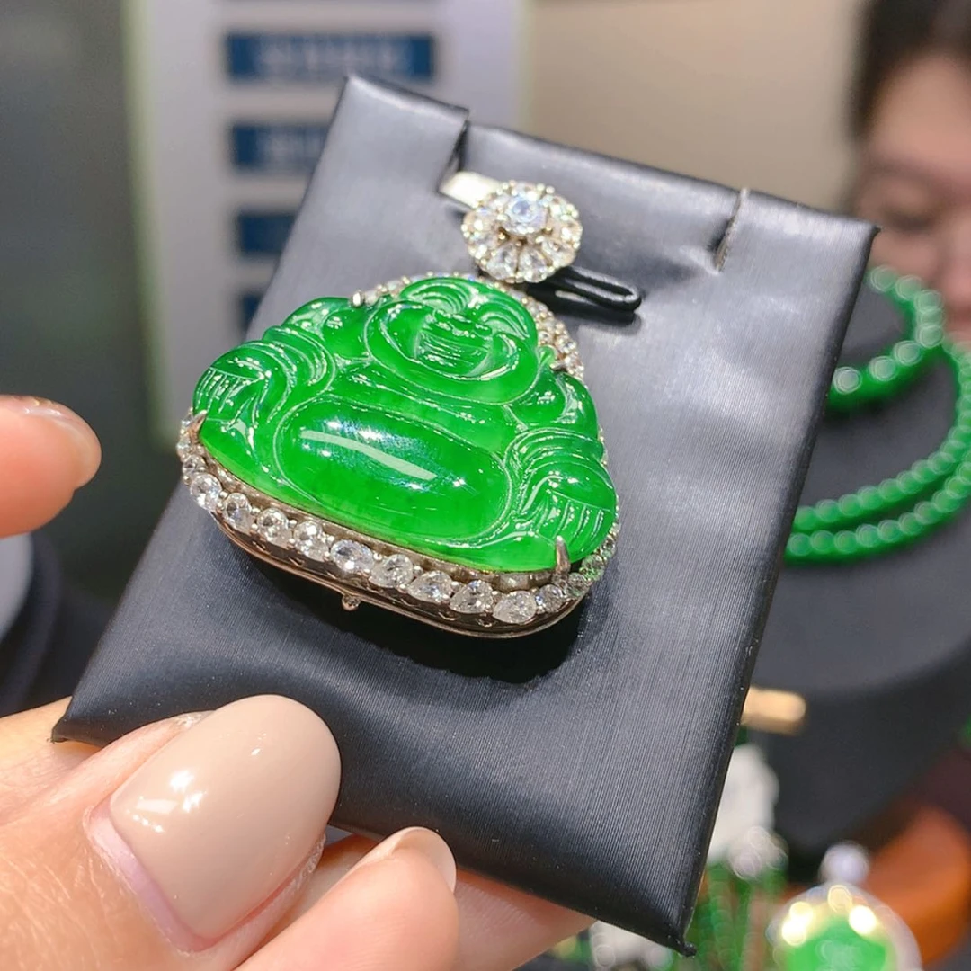 【闪购商品】颈饰银S925镶嵌翡翠5柒姐