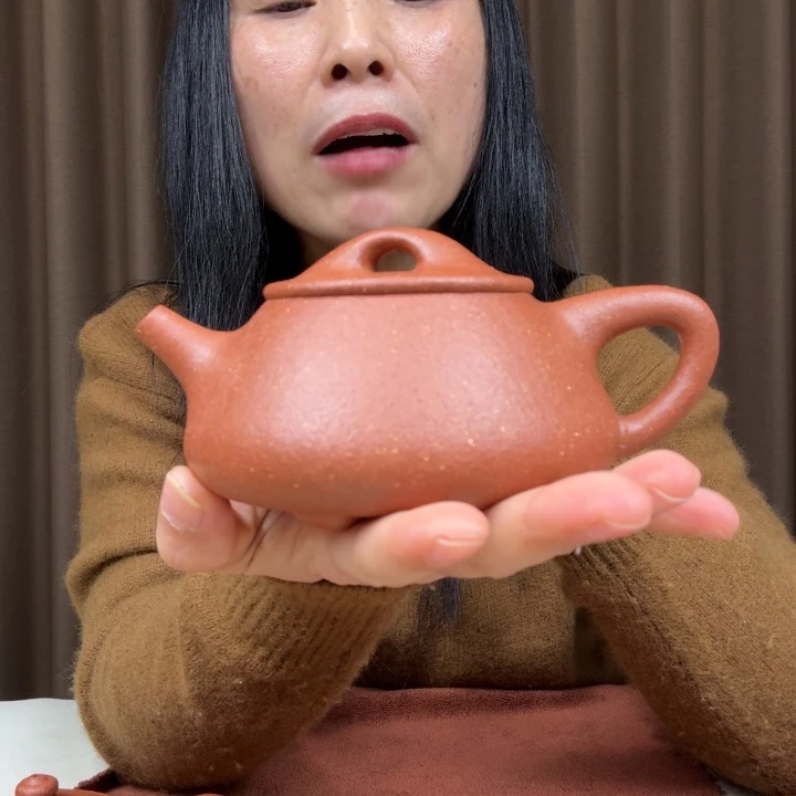 茶壶紫砂30目红绛坡景州石瓢240cc左右全手工完美品