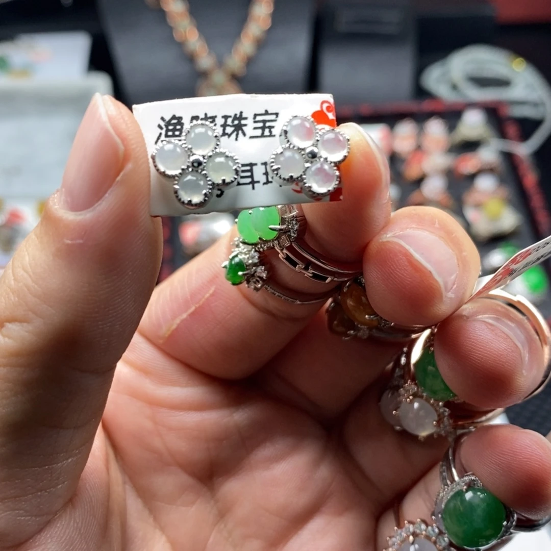 翡翠银S925镶嵌戒指