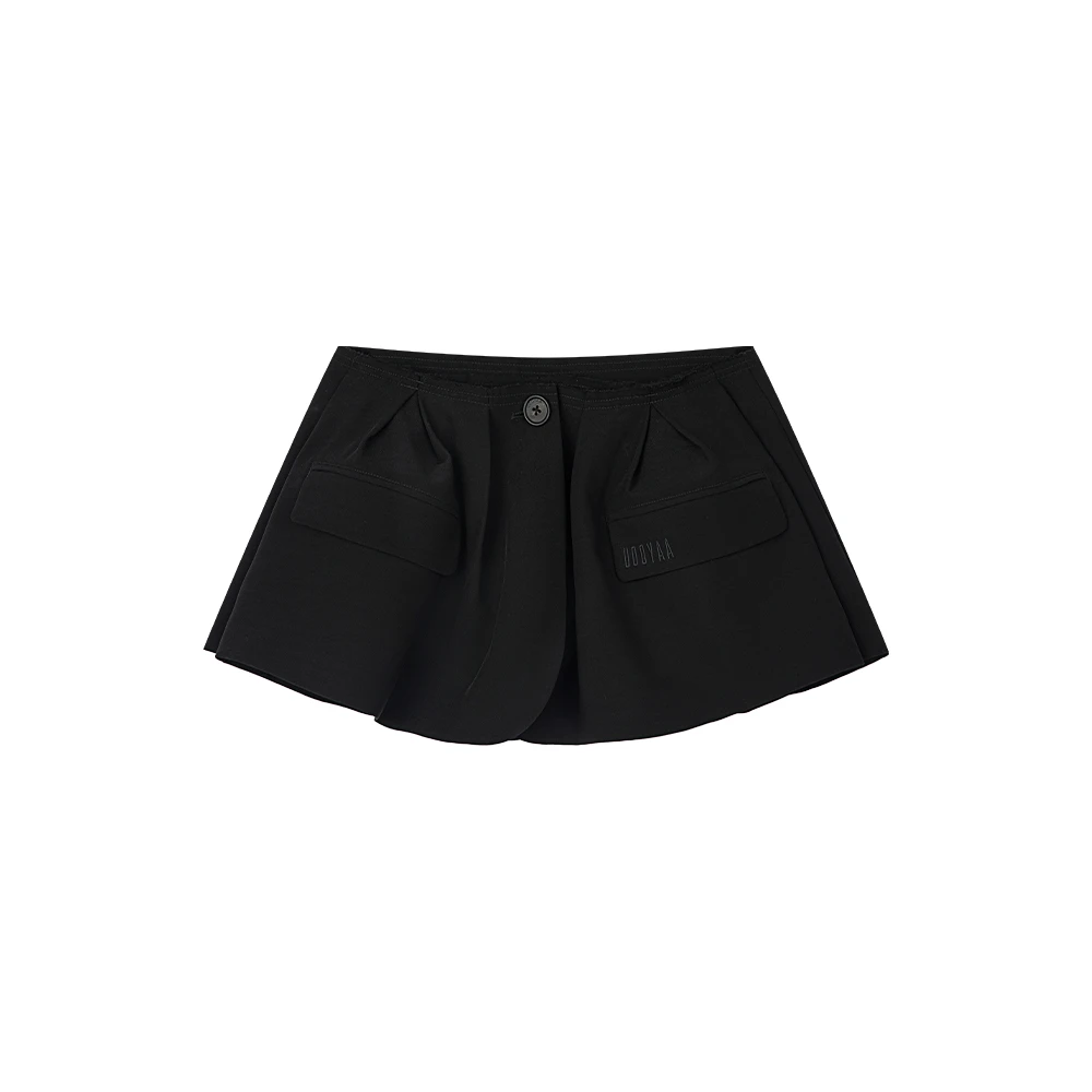 UOOYAA/乌丫夏季经典立体口袋抽褶裙裤短裤9162