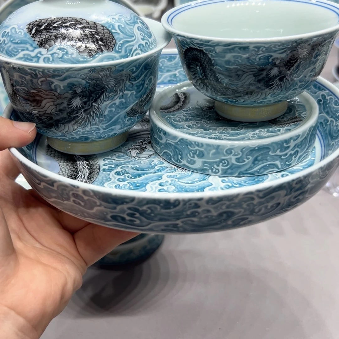 瓷片喝**茶景德镇高端瓷器茶具