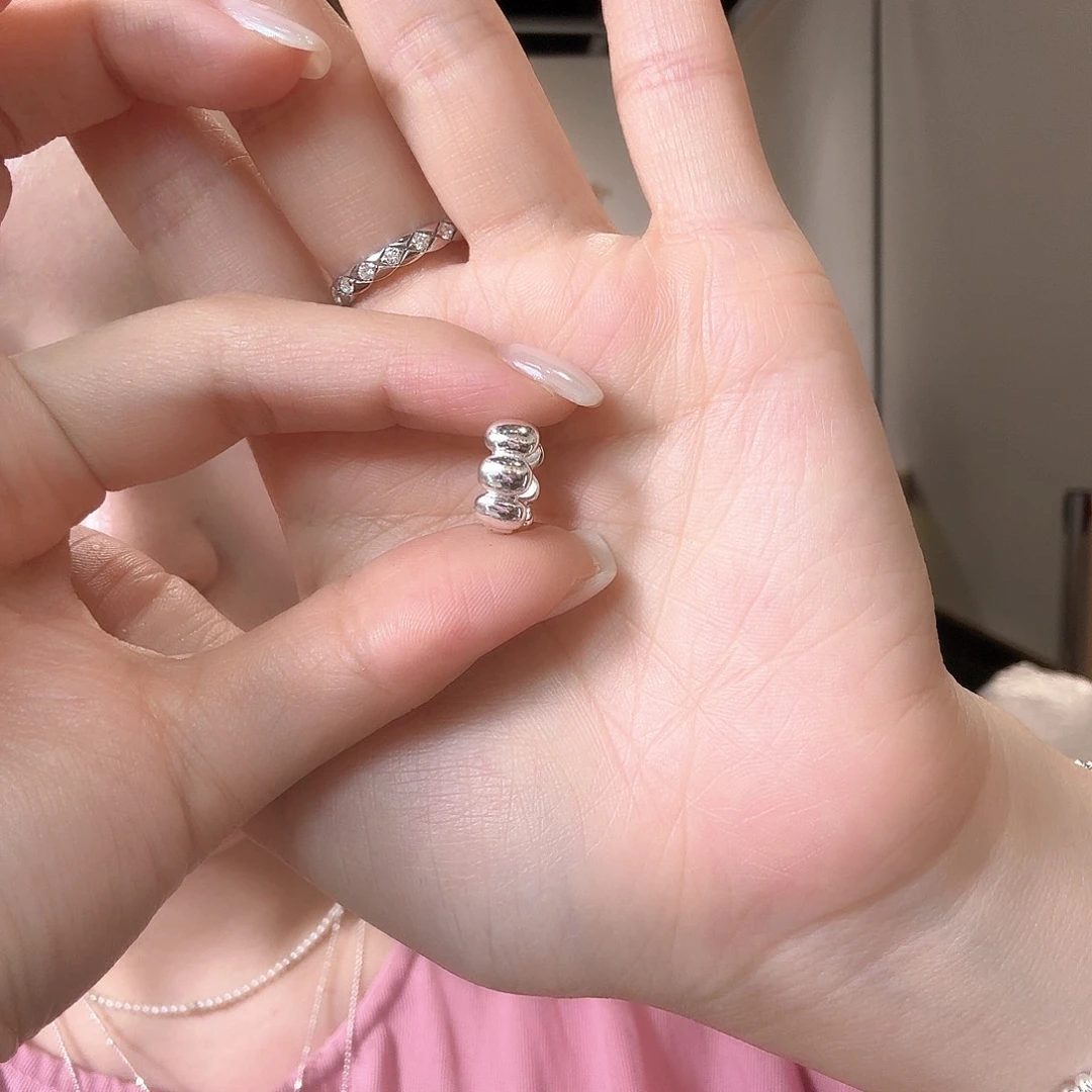 足银无耳扣 纯银耳扣