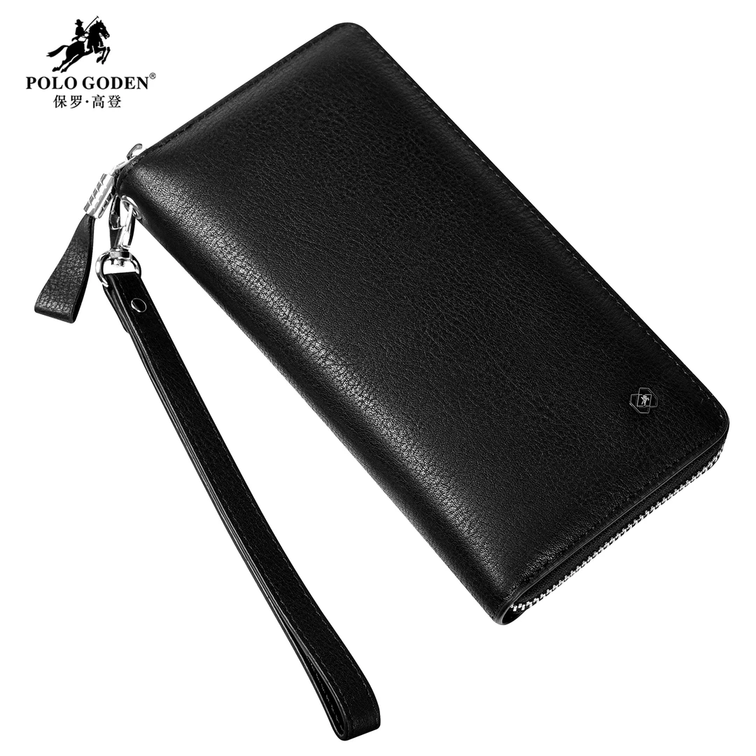 长款甜美风日式撞色拉链男士钱包皮夹零钱包手包