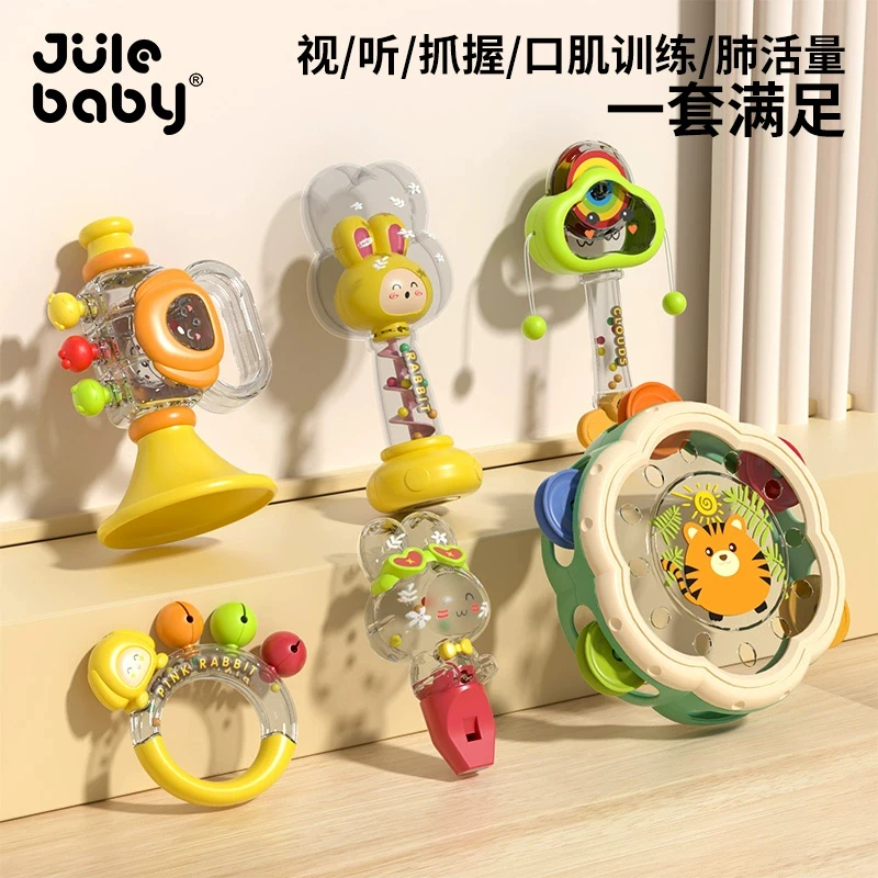 拨浪鼓可啃婴儿礼物安抚玩具手摇铃沙锤宝宝波浪鼓0到1岁3一6个月