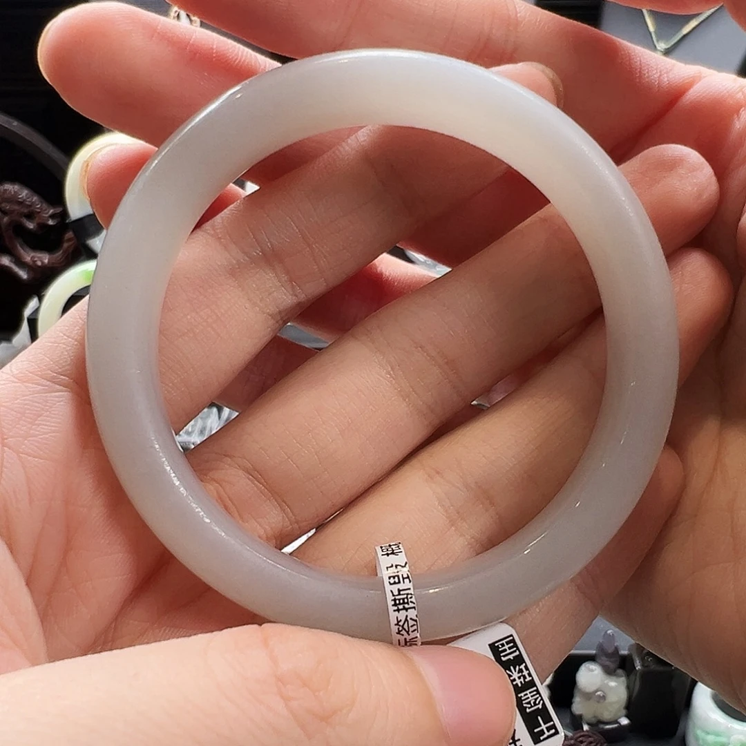 蓉***和田玉未镶嵌手镯54—55