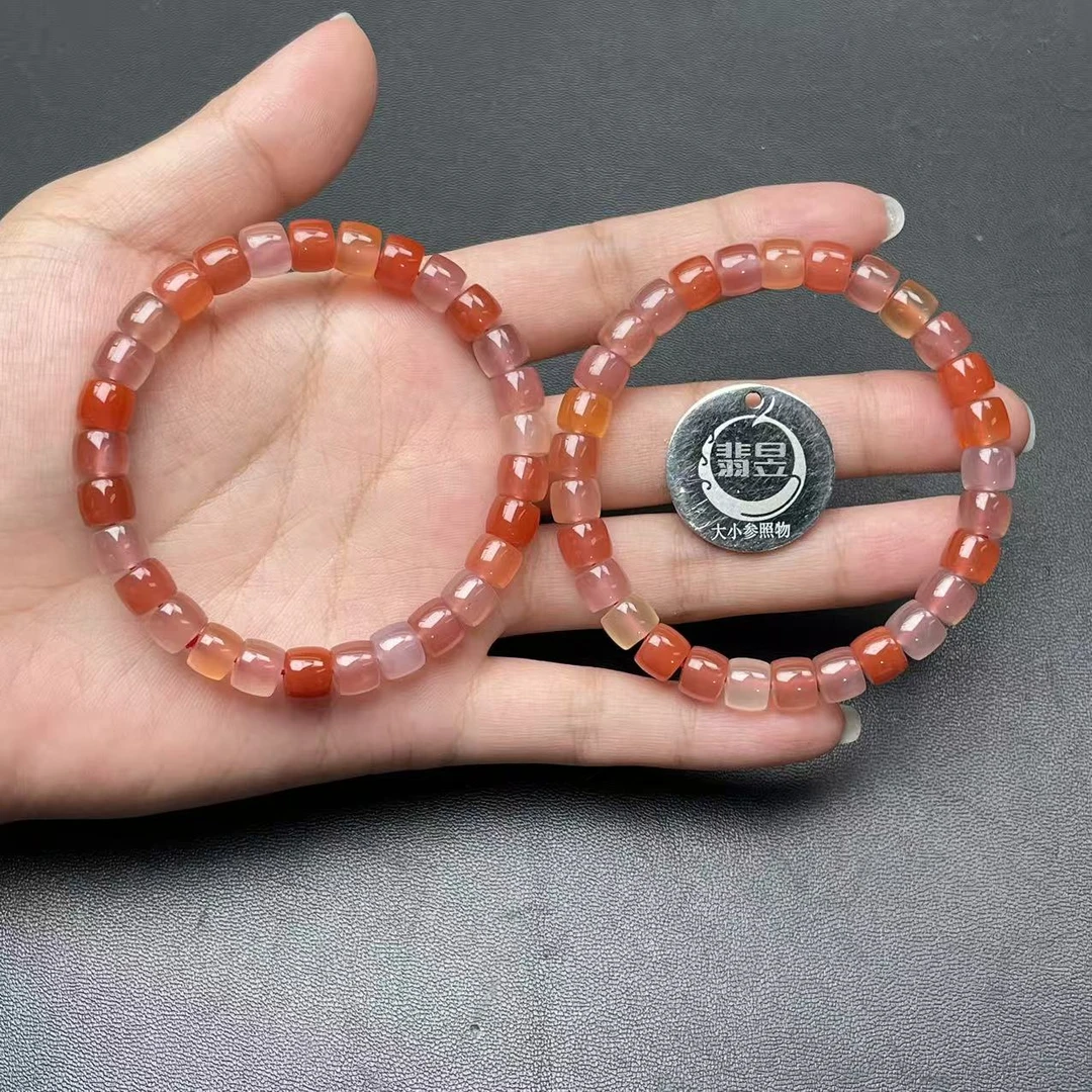 翡昱-N21-48482-南红手串/约7+/约25颗/-多样性发其一--X