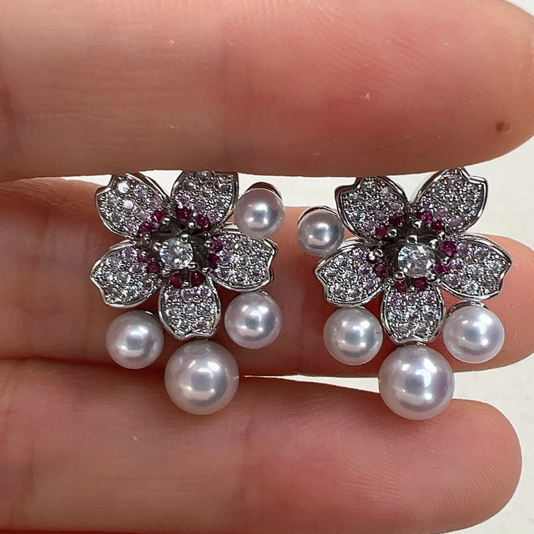 淡水珍珠耳饰未镶嵌