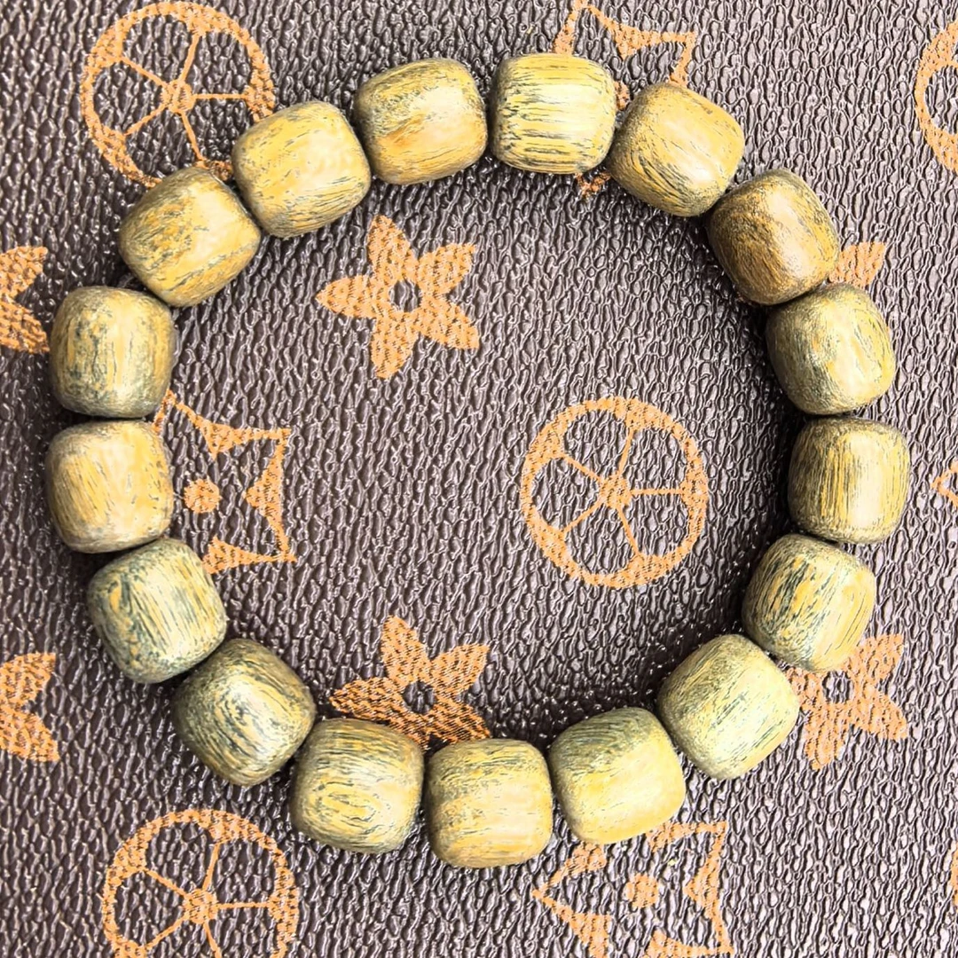 A393绿檀手串卡11桶珠（多样性，发其一）