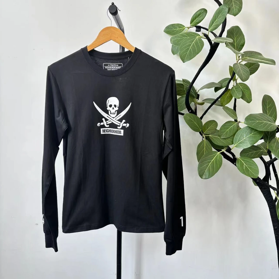 T-5 高街潮牌骷髅头夏季男款长袖T T1102