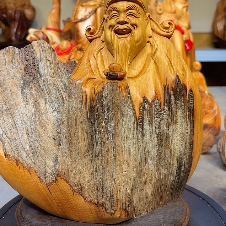 柏木太行崖柏财神爷