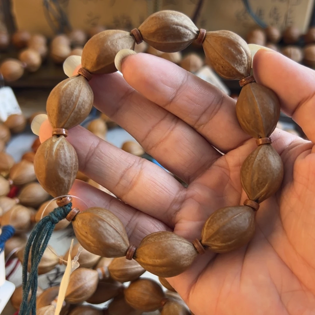 橄榄核手串梅林铁核百年老树核素串1725
