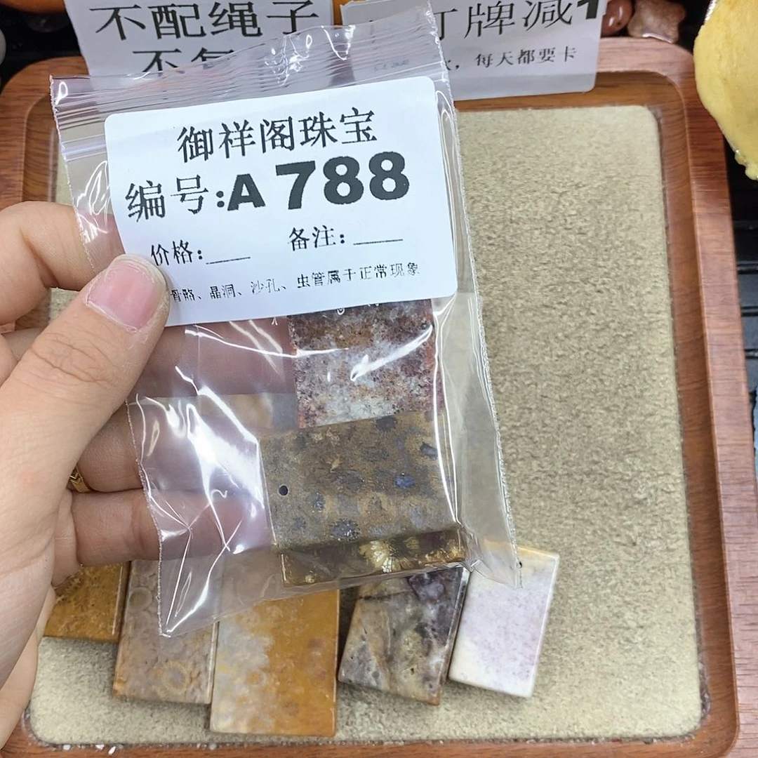 硅化珊瑚（珊瑚玉）颈饰未镶嵌飘