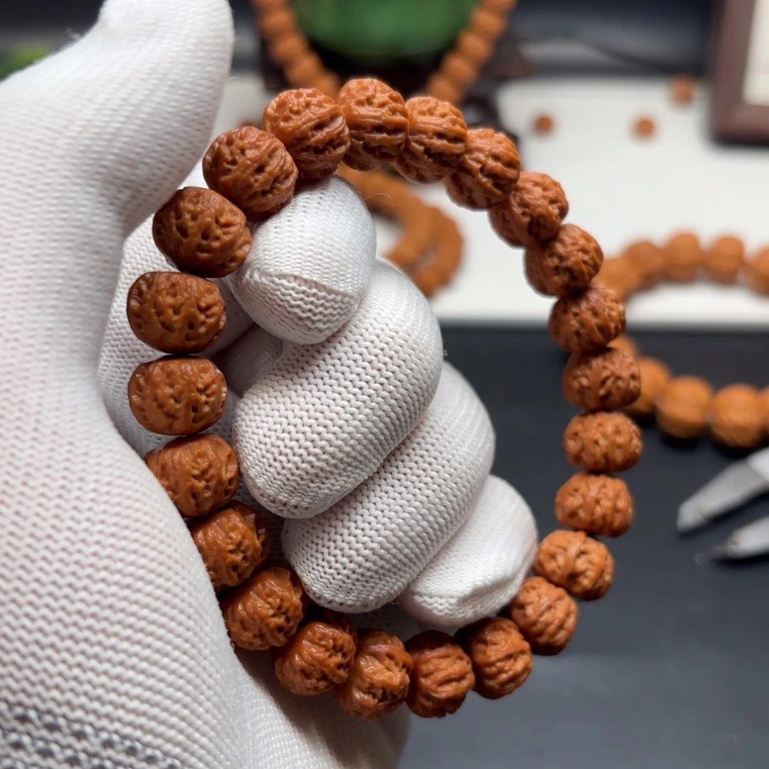 猴头核桃手串珊瑚纹