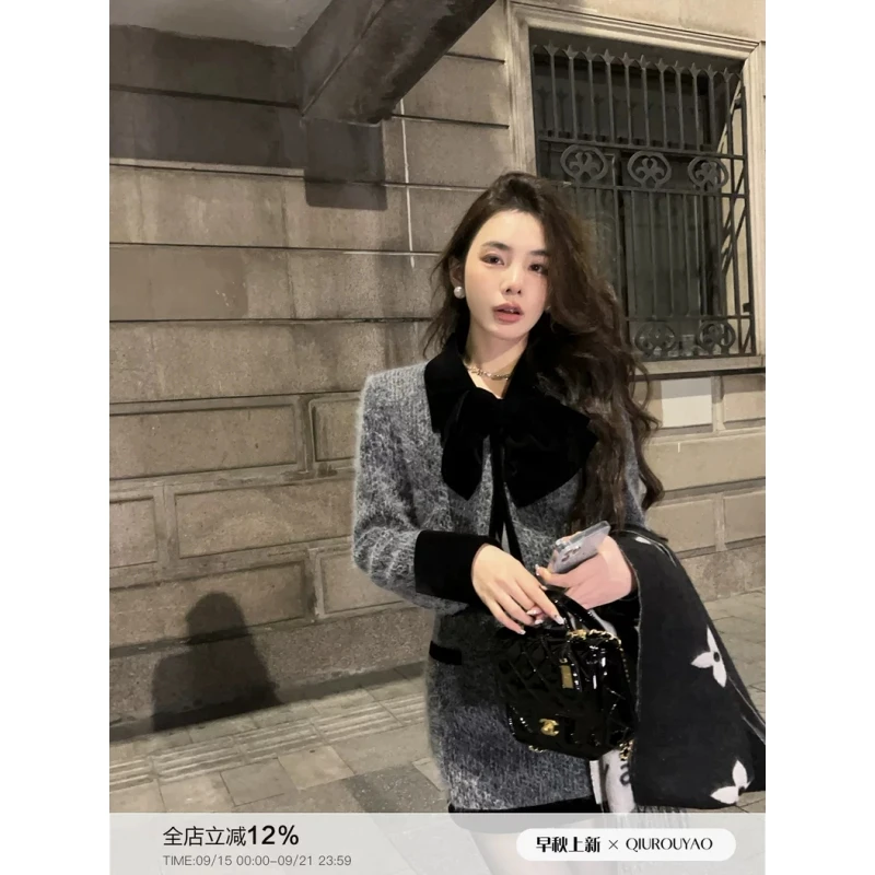 甜辣小香套装女2025新款秋冬高级感毛呢短外套半身裙女两件套女