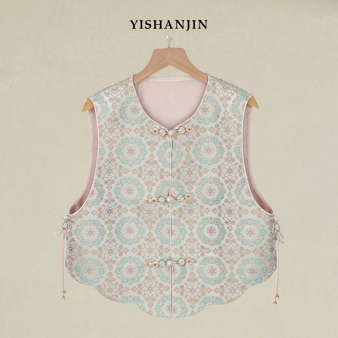 【夏季特清】【宝相琳琅】桑蚕丝新中式时尚国风马甲YSM5035批