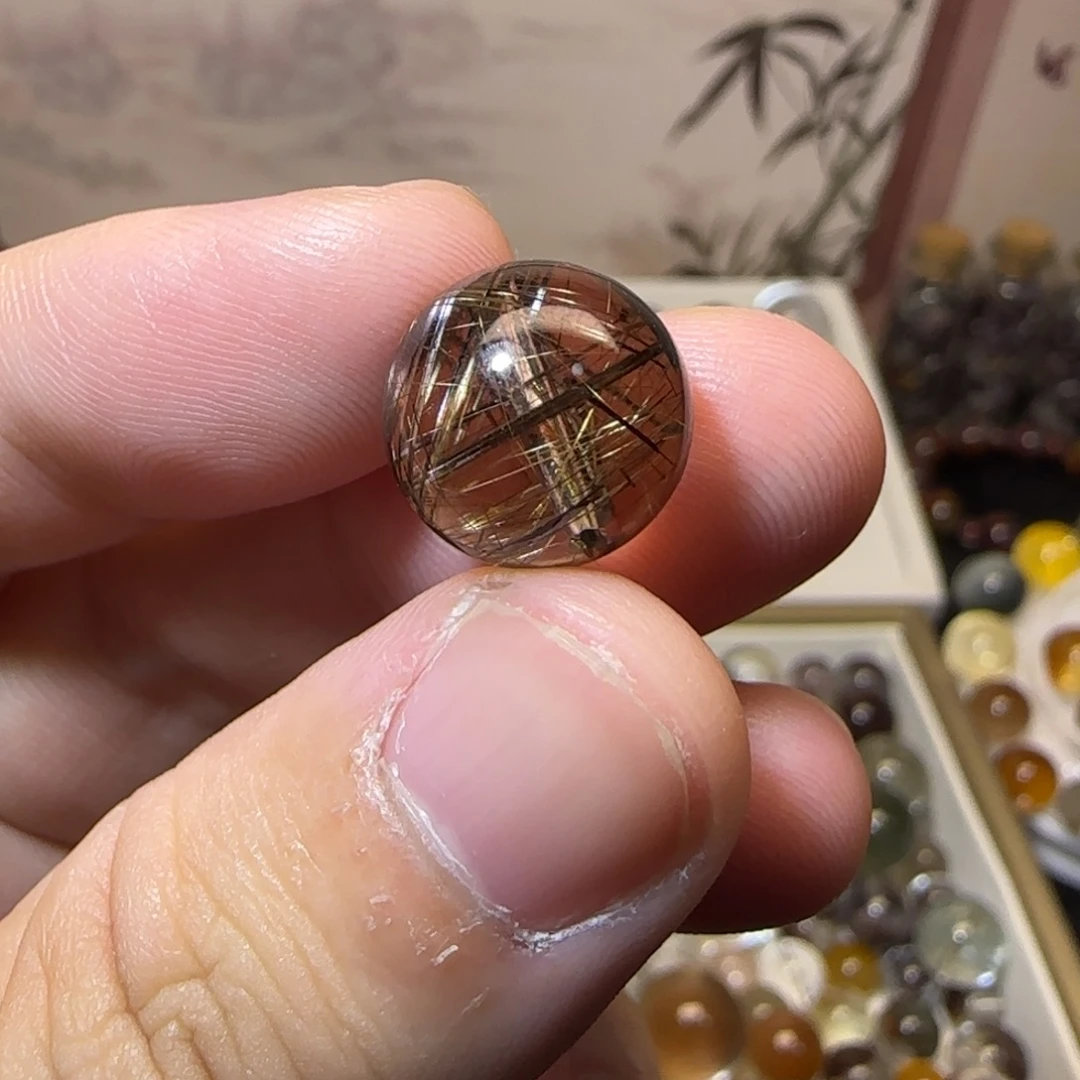 水晶珠宝半成品未镶嵌13.1黑铜发