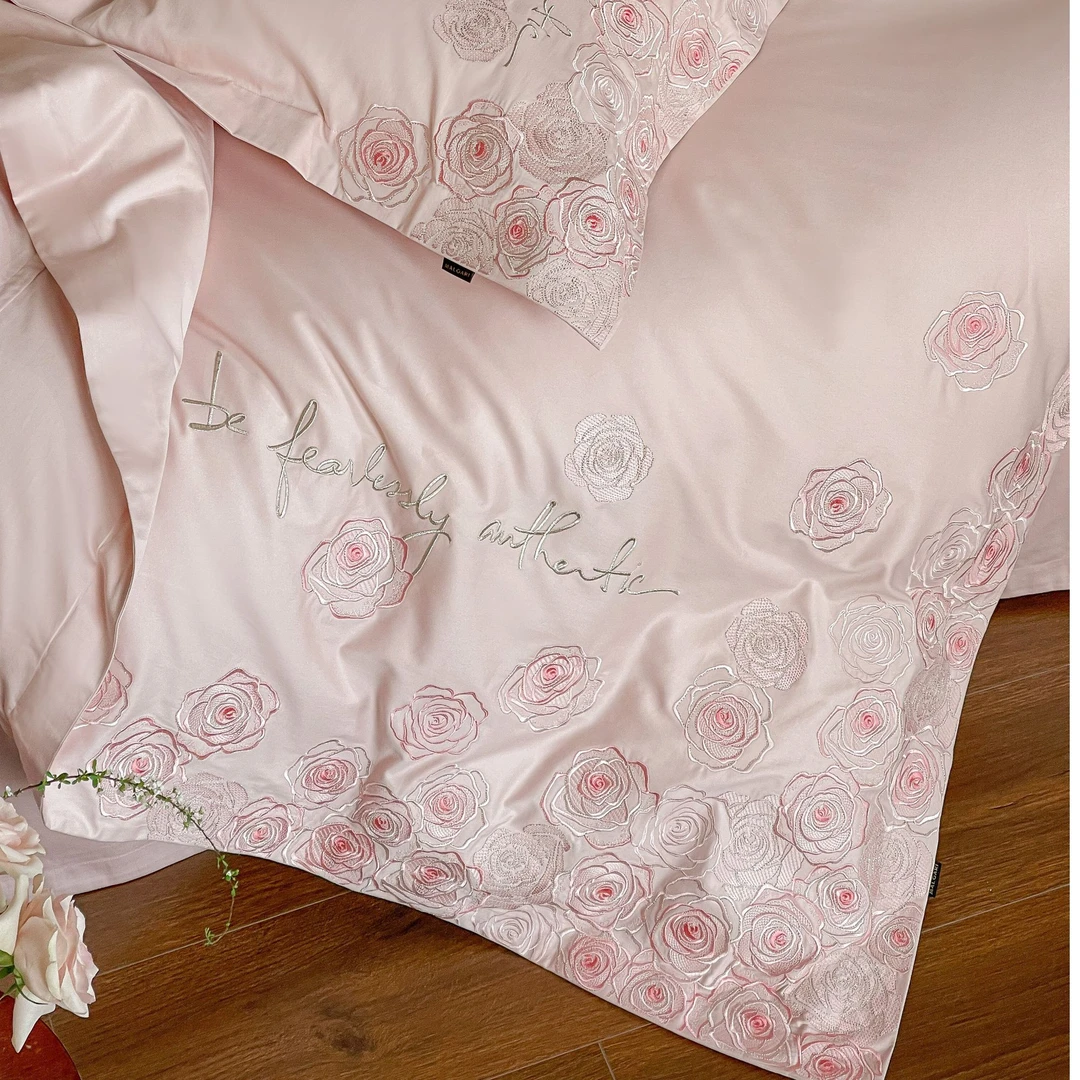 【MALGARI】伊芙琳玫瑰-全棉长绒棉四件套-刺绣款轻奢四件套