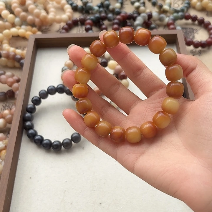 手串菩提根/象牙果卡13手工干磨桶珠