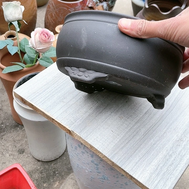 紫砂花盆瑕疵20.10花盆