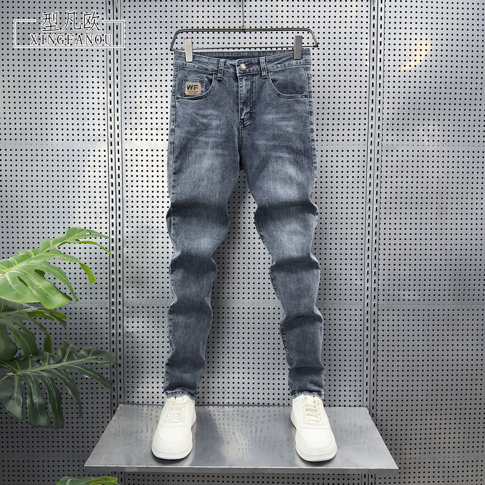 型凡欧【总裁款】牛仔裤男士秋冬厚款潮牌2025时尚百搭修身直筒裤男