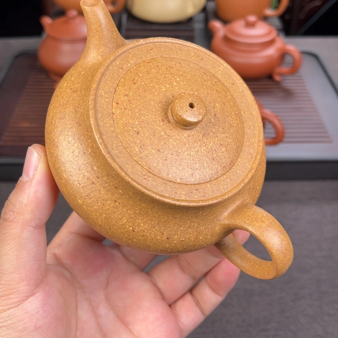紫砂茶壶200cc黄金段桑盘